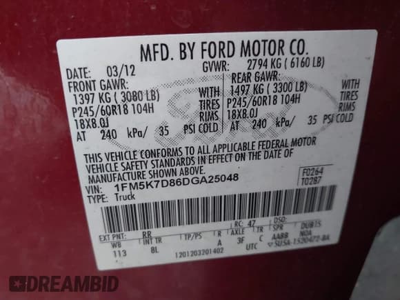 ✅ 2013 Ford Explorer XLT • VIN: 1FM5K7D86DGA25048 • Lot: 43569628. Wystawiony na IAAI z przebiegiem 198 116 mil. Bezpłatny archiwum sprzedaży aukcyjnych z USA i szczegółowy raport historii pojazdu na DreamBid. Zdjęcie 9.