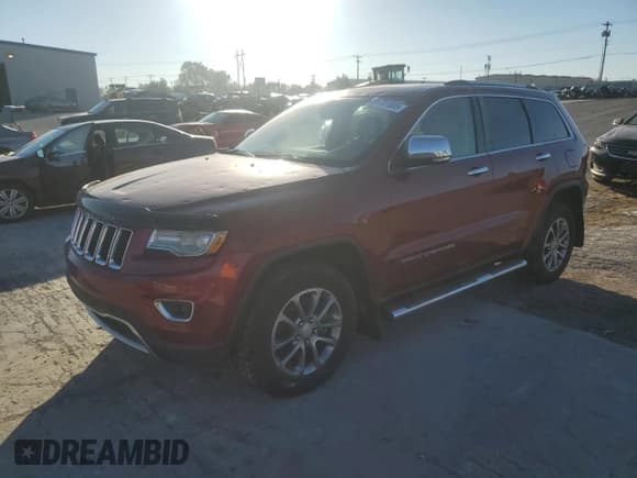 ✅ 2014 Jeep Grand Cherokee Limited • VIN: 1C4RJFBM7EC521634 • Лот: 91701005. Опубликован ранее на Copart с пробегом 120 620 миль. Бесплатный доступ к архиву аукционных продаж из США и подробный отчёт об истории автомобиля на DreamBid. Изображение 1.