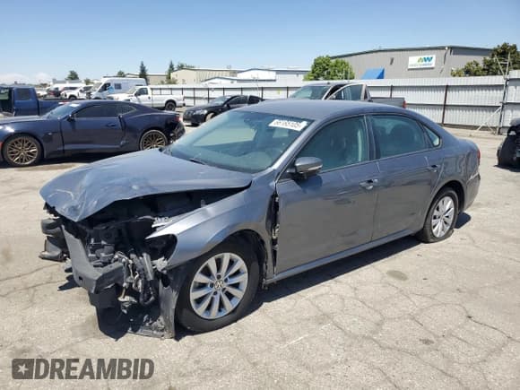 ✅ 2014 Volkswagen Passat Wolfsburg Edition • VIN: 1VWAT7A33EC113036 • Lot: 66185105. Listed on Copart with 104,324 mi. Free auction sales archive from the USA and detailed vehicle history report at DreamBid. Image 1.