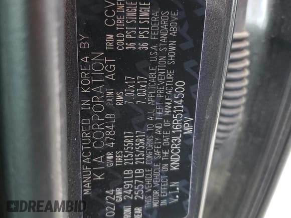 ✅ 2024 Kia Niro Wind • VIN: KNDCR3L16R5114500 • Lot: 89858725. Wystawiony na Copart z przebiegiem 27 774 mil. Bezpłatny archiwum sprzedaży aukcyjnych z USA i szczegółowy raport historii pojazdu na DreamBid. Zdjęcie 13.