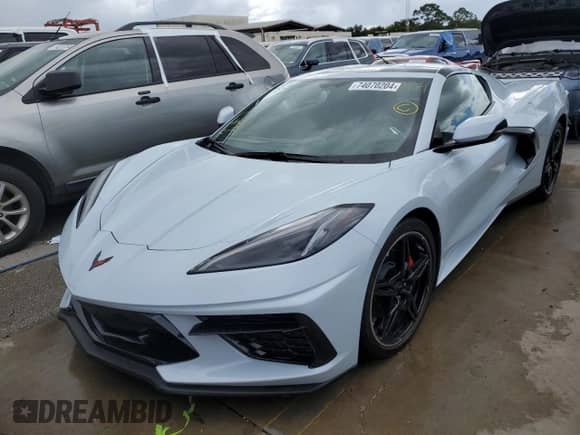 2023 Chevrolet Corvette 1LT с VIN 1G1YA2D47P5142179, выставлен на аукционе Copart как лот 74070204 с пробегом Не указан миль и Списание • Salvage title. История ставок и продаж доступна на DreamBid. Изображение 1.