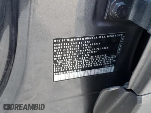 ✅ 2024 Volkswagen Taos S • VIN: 3VV5X7B23RM049195 • Лот: 93494065. Опубликован ранее на Copart с пробегом 19 364 миль. Бесплатный доступ к архиву аукционных продаж из США и подробный отчёт об истории автомобиля на DreamBid. Изображение 13.