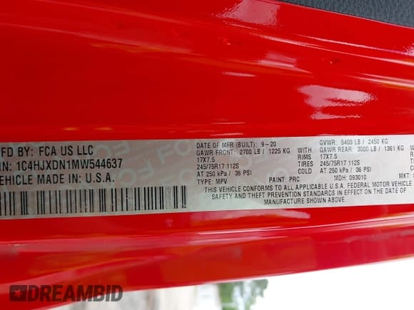 ✅ 2021 Jeep Wrangler Unlimited Sport S • VIN: 1C4HJXDN1MW544637 • Lot: 42086233. Listed on IAAI with 78,536 mi. Free auction sales archive from the USA and detailed vehicle history report at DreamBid. Image 9.