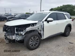 2024 Nissan Pathfinder SV with VIN 5N1DR3BA9RC202342, listed as a Copart auction lot 59607885 with 16,277 mi miles and Salvage title. Bid and sale history available at DreamBid. Image 1.