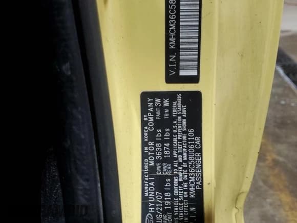 ✅ 2008 Hyundai Accent GS • VIN: KMHCM36C58U061106 • Лот: 51211165. Опубликован ранее на Copart с пробегом 249 106 миль. Бесплатный доступ к архиву аукционных продаж из США и подробный отчёт об истории автомобиля на DreamBid. Изображение 12.