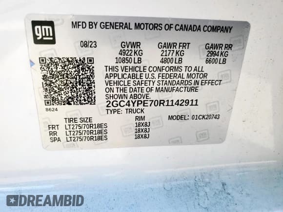 ✅ 2024 Chevrolet Silverado 2500HD LTZ • VIN: 2GC4YPE70R1142911 • Лот: 90225175. Опубликован ранее на Copart с пробегом 73 681 миль. Бесплатный доступ к архиву аукционных продаж из США и подробный отчёт об истории автомобиля на DreamBid. Изображение 12.