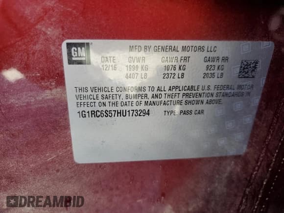 ✅ 2017 Chevrolet Volt LT • VIN: 1G1RC6S57HU173294 • Lot: 63216943. Wystawiony na Copart z przebiegiem Nie podano. Bezpłatny archiwum sprzedaży aukcyjnych z USA i szczegółowy raport historii pojazdu na DreamBid. Zdjęcie 13.