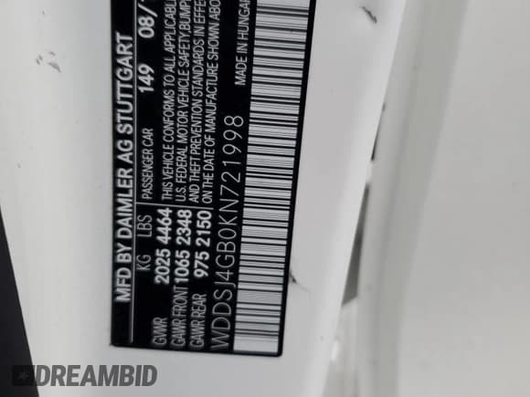 ✅ 2019 Mercedes-Benz CLA 250 • VIN: WDDSJ4GB0KN721998 • Лот: 92456175. Опубликован ранее на Copart с пробегом 52 084 миль. Бесплатный доступ к архиву аукционных продаж из США и подробный отчёт об истории автомобиля на DreamBid. Изображение 13.