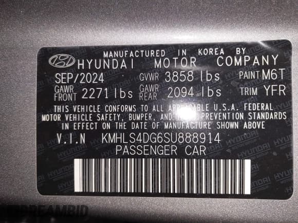 ✅ 2025 Hyundai Elantra SEL Convenience • VIN: KMHLS4DG6SU888914 • Лот: 43863617. Опубликован ранее на IAAI с пробегом 26 791 миль. Бесплатный доступ к архиву аукционных продаж из США и подробный отчёт об истории автомобиля на DreamBid. Изображение 9.