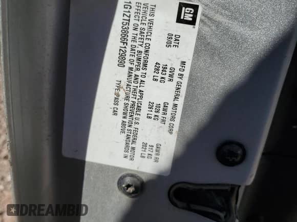 2006 Chevrolet Malibu 2LT с VIN 1G1ZT53866F129890, выставлен на аукционе Copart как лот 73052504 с пробегом 236 164 миль миль и Списание • Salvage title. История ставок и продаж доступна на DreamBid. Изображение 15.