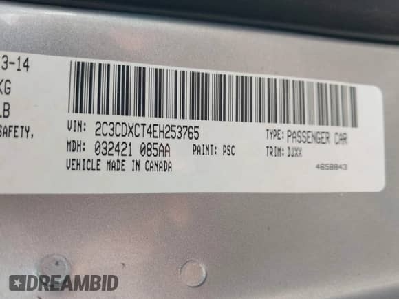 ✅ 2014 Dodge Charger RT • VIN: 2C3CDXCT4EH253765 • Lot: 42395731. Listed on IAAI with 140,415 mi. Free auction sales archive from the USA and detailed vehicle history report at DreamBid. Image 9.