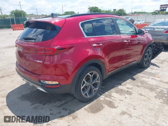✅ 2020 Kia Sportage SX Turbo • VIN: KNDPRCA62L7667804 • Lot: 42199876. Listed on IAAI with 33,265 mi. Free auction sales archive from the USA and detailed vehicle history report at DreamBid. Image 4.