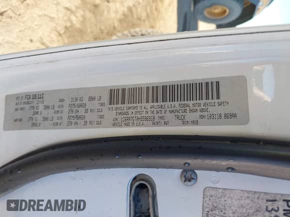 2017 Ram 1500 Big Horn с VIN 1C6RR7GT0HS596918, выставлен на аукционе IAAI как лот 43451036 с пробегом 197 015 миль миль и . История ставок и продаж доступна на DreamBid. Изображение 9.