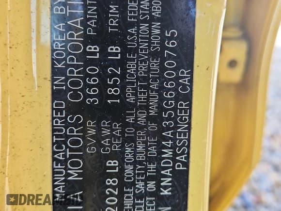 ✅ 2016 Kia Rio LX • VIN: KNADM4A35G6600765 • Lot: 92116725. Listed on Copart with 135,939 mi. Free auction sales archive from the USA and detailed vehicle history report at DreamBid. Image 12.