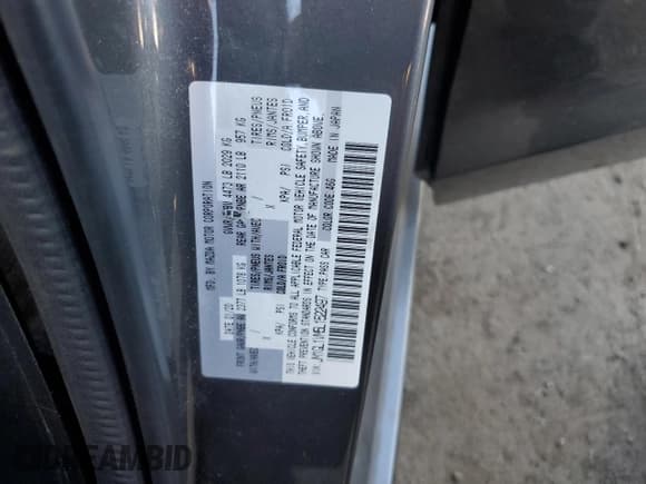 ✅ 2020 Mazda 6 Touring • VIN: JM1GL1VM5L1522497 • Lot: 82119915. Listed on Copart with 92,597 mi. Free auction sales archive from the USA and detailed vehicle history report at DreamBid. Image 12.