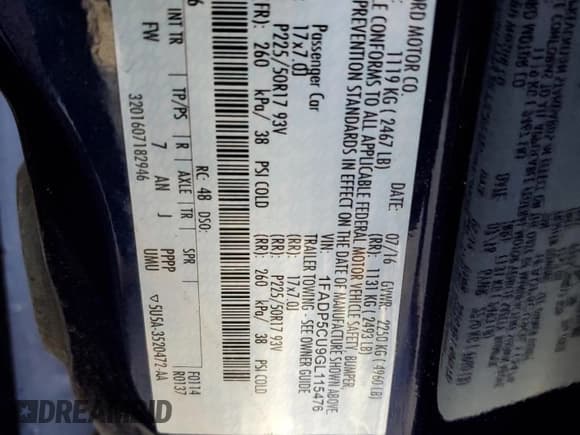 ✅ 2016 Ford C-Max SEL • VIN: 1FADP5CU9GL115476 • Lot: 73047254. Wystawiony na Copart z przebiegiem 255 084 mil. Bezpłatny archiwum sprzedaży aukcyjnych z USA i szczegółowy raport historii pojazdu na DreamBid. Zdjęcie 12.