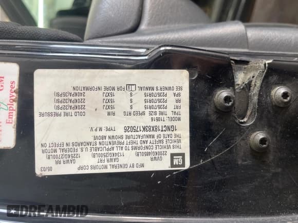 ✅ 2003 Chevrolet Blazer LS • VIN: 1GNCT18X83K175026 • Lot: 60873315. Listed on Copart with 200,267 mi. Free auction sales archive from the USA and detailed vehicle history report at DreamBid. Image 10.