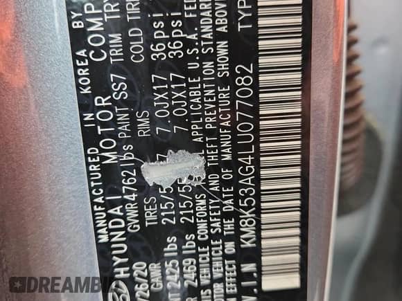 2020 Hyundai Kona Ultimate with VIN KM8K53AG4LU077082, listed as a Copart auction lot 64375225 with 51,330 mi miles and Clean title. Bid and sale history available at DreamBid. Image 13.