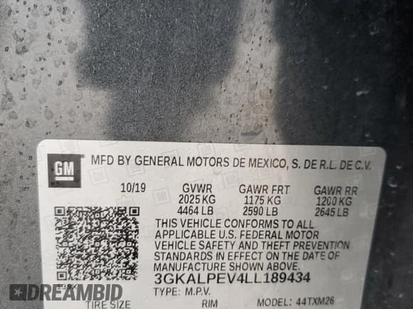 ✅ 2020 GMC Terrain SLT • VIN: 3GKALPEV4LL189434 • Lot: 61572985. Wystawiony na Copart z przebiegiem 85 704 mil. Bezpłatny archiwum sprzedaży aukcyjnych z USA i szczegółowy raport historii pojazdu na DreamBid. Zdjęcie 13.