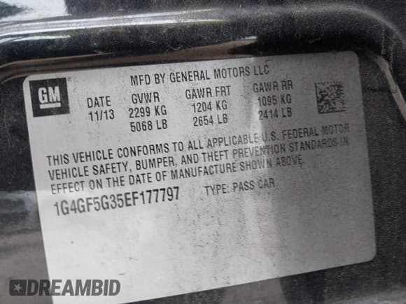 ✅ 2014 Buick LaCrosse Premium II • VIN: 1G4GF5G35EF177797 • Lot: 42955441. Wystawiony na IAAI z przebiegiem 133 926 mil. Bezpłatny archiwum sprzedaży aukcyjnych z USA i szczegółowy raport historii pojazdu na DreamBid. Zdjęcie 9.