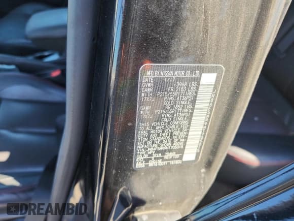 ✅ 2017 Nissan Juke SL • VIN: JN8AF5MR9HT705015 • Lot: 86810225. Listed on Copart with 56,429 mi. Free auction sales archive from the USA and detailed vehicle history report at DreamBid. Image 13.