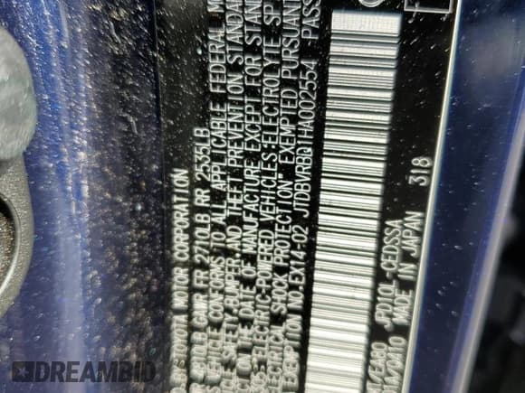 ✅ 2017 Toyota Mirai • VIN: JTDBVRBD1HA002554 • Лот: 90737805. Опубликован ранее на Copart с пробегом 49 557 миль. Бесплатный доступ к архиву аукционных продаж из США и подробный отчёт об истории автомобиля на DreamBid. Изображение 13.