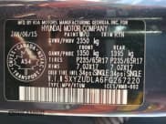 ✅ 2015 Hyundai Santa Fe Limited • VIN: 5XYZUDLA6FG267220 • Lot: 75682834. Listed on Copart with 100,010 mi. Free auction sales archive from the USA and detailed vehicle history report at DreamBid. Image 13.