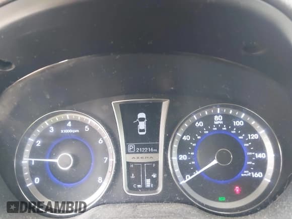 ✅ 2013 Hyundai Azera • VIN: KMHFG4JG3DA221676 • Lot: 42640884. Listed on IAAI with 212,216 mi. Free auction sales archive from the USA and detailed vehicle history report at DreamBid. Image 7.