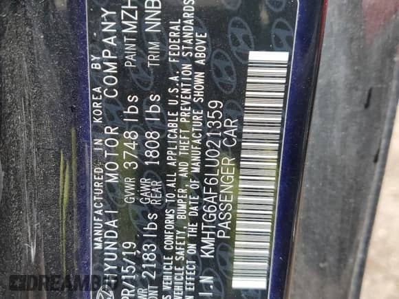 2020 Hyundai Veloster 2.0 z VIN KMHTG6AF6LU021359, wystawiony jako Copart lot #47459375 z przebiegiem 36 444 mil mil oraz Szkoda całkowita • Salvage title. Historia ofert i sprzedaży dostępna na DreamBid. Obrazek 12.