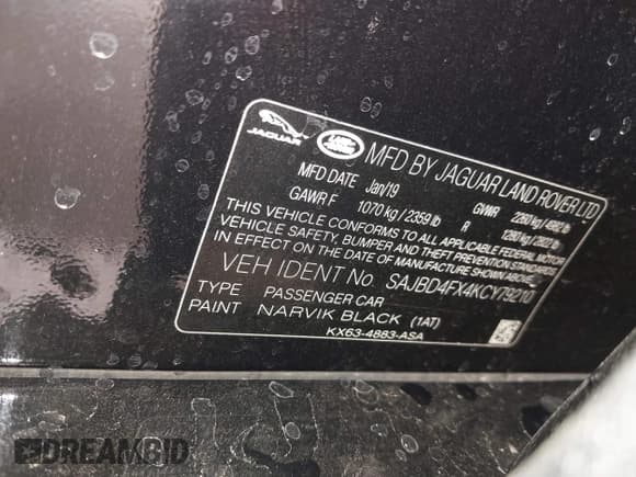 ✅ 2019 Jaguar XF 25t Premium • VIN: SAJBD4FX4KCY79210 • Lot: 41716178. Wystawiony na IAAI z przebiegiem 76 314 mil. Bezpłatny archiwum sprzedaży aukcyjnych z USA i szczegółowy raport historii pojazdu na DreamBid. Zdjęcie 9.