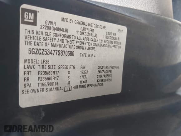 ✅ 2007 Saturn VUE V6 • VIN: 5GZCZ53477S870680 • Lot: 42824710. Wystawiony na IAAI z przebiegiem 151 495 mil. Bezpłatny archiwum sprzedaży aukcyjnych z USA i szczegółowy raport historii pojazdu na DreamBid. Zdjęcie 9.