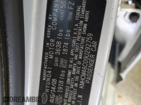 ✅ 2009 Hyundai Accent Auto GLS • VIN: KMHCM46C09U292759 • Лот: 78444434. Опубликован ранее на Copart с пробегом 118 614 миль. Бесплатный доступ к архиву аукционных продаж из США и подробный отчёт об истории автомобиля на DreamBid. Изображение 13.