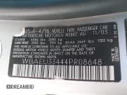 ✅ 2004 BMW 3 Series 325xi • VIN: WBAEU33444PR08648 • Lot: 43016320. Listed on IAAI with 197,111 mi. Free auction sales archive from the USA and detailed vehicle history report at DreamBid. Image 9.