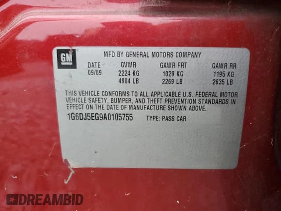 ✅ 2010 Cadillac CTS Performance • VIN: 1G6DJ5EG9A0105755 • Лот: 79064794. Опубликован ранее на Copart с пробегом Не указан. Бесплатный доступ к архиву аукционных продаж из США и подробный отчёт об истории автомобиля на DreamBid. Изображение 12.