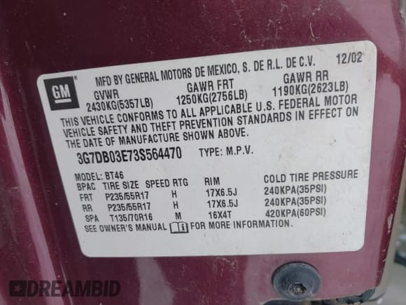 ✅ 2003 Pontiac Aztek • VIN: 3G7DB03E73S564470 • Lot: 41233788. Wystawiony na IAAI z przebiegiem Nie podano. Bezpłatny archiwum sprzedaży aukcyjnych z USA i szczegółowy raport historii pojazdu na DreamBid. Zdjęcie 9.