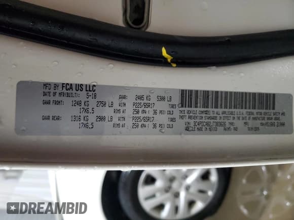 ✅ 2018 Dodge Journey SE • VIN: 3C4PDCAB2JT383626 • Lot: 88726885. Wystawiony na Copart z przebiegiem 136 653 mil. Bezpłatny archiwum sprzedaży aukcyjnych z USA i szczegółowy raport historii pojazdu na DreamBid. Zdjęcie 14.