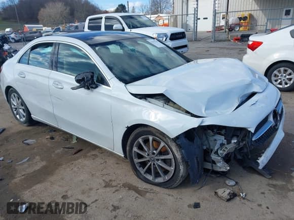 ✅ 2020 Mercedes-Benz A 220 • VIN: WDD3G4FB8LW041900 • Lot: 43555703. Listed on IAAI with 43,376 mi. Free auction sales archive from the USA and detailed vehicle history report at DreamBid. Image 1.