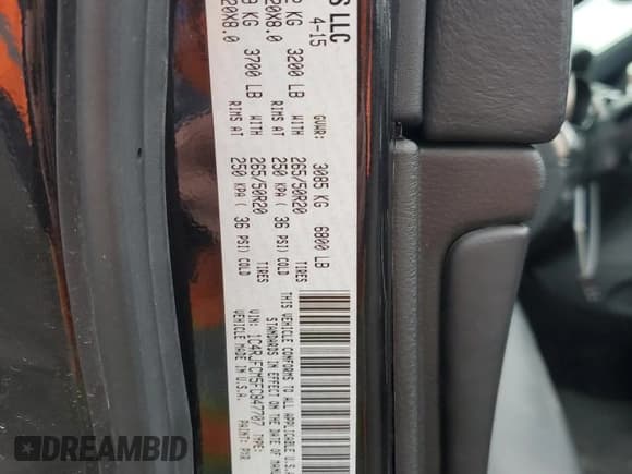 ✅ 2015 Jeep Grand Cherokee Overland • VIN: 1C4RJFCM5FC847707 • Lot: 86420784. Listed on Copart with 124,300 mi. Free auction sales archive from the USA and detailed vehicle history report at DreamBid. Image 13.