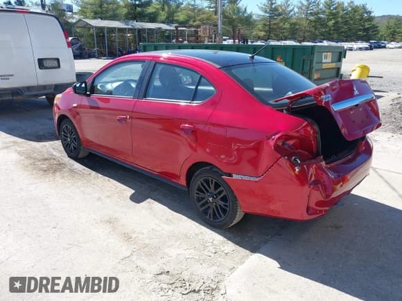 ✅ 2023 Mitsubishi Mirage ES • VIN: ML32FUFJ1PHF02242 • Lot: 43338134. Listed on IAAI with 53,211 mi. Free auction sales archive from the USA and detailed vehicle history report at DreamBid. Image 3.