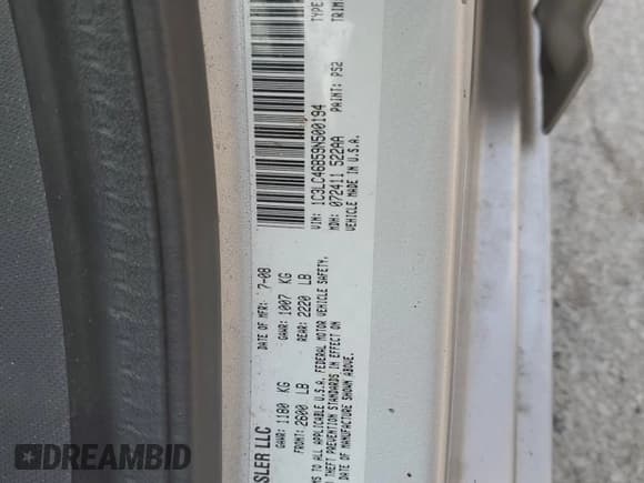 ✅ 2009 Chrysler Sebring LX • VIN: 1C3LC46B59N500194 • Lot: 68095285. Listed on Copart with 206,049 mi. Free auction sales archive from the USA and detailed vehicle history report at DreamBid. Image 13.