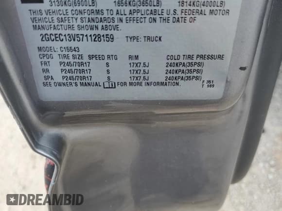 ✅ 2007 Chevrolet Silverado 1500 LS • VIN: 2GCEC13V571128159 • Лот: 71469615. Опубликован ранее на Copart с пробегом 281 127 миль. Бесплатный доступ к архиву аукционных продаж из США и подробный отчёт об истории автомобиля на DreamBid. Изображение 12.