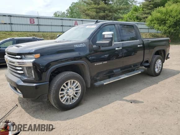 2020 Chevrolet Silverado 2500HD High Country z VIN 1GC4YREY2LF107730, wystawiony jako Copart lot #58566115 z przebiegiem 75 973 mil mil oraz Szkoda całkowita • Salvage title. Historia ofert i sprzedaży dostępna na DreamBid. Obrazek 1.