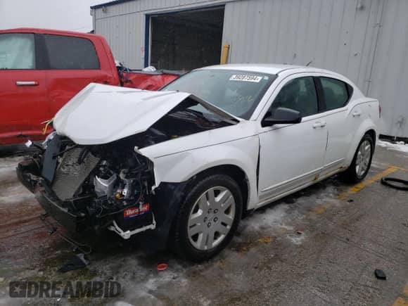 2012 Dodge Avenger SE с VIN 1C3CDZAG0CN264364, выставлен на аукционе Copart как лот 39287594 с пробегом 110 999 миль миль и Списание • Salvage title. История ставок и продаж доступна на DreamBid. Изображение 1.