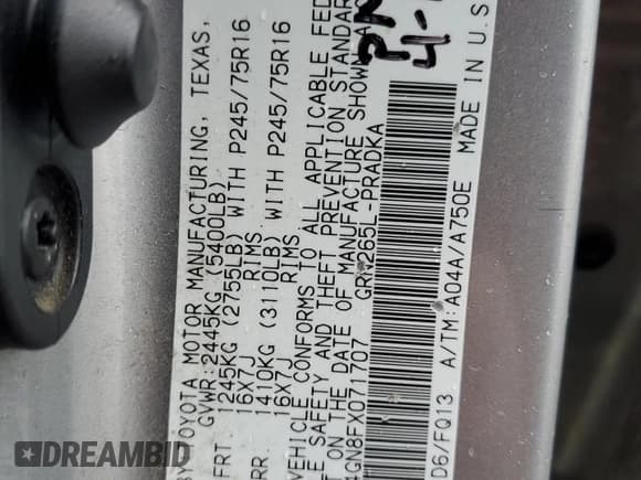 ✅ 2015 Toyota Tacoma PreRunner • VIN: 5TFJU4GN8FX071707 • Лот: 91524575. Опубликован ранее на Copart с пробегом 107 730 миль. Бесплатный доступ к архиву аукционных продаж из США и подробный отчёт об истории автомобиля на DreamBid. Изображение 13.