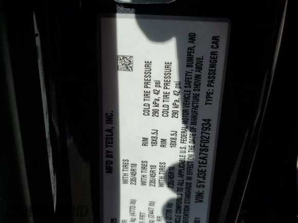 ✅ 2025 Tesla Model 3 Long Range • VIN: 5YJ3E1EA7SF027934 • Lot: 87295335. Listed on Copart with 7,228 mi. Free auction sales archive from the USA and detailed vehicle history report at DreamBid. Image 12.