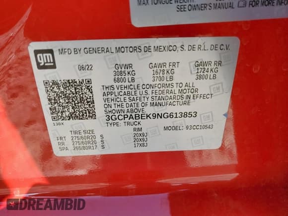 ✅ 2022 Chevrolet Silverado 1500 Custom • VIN: 3GCPABEK9NG613853 • Lot: 70993675. Listed on Copart with 76,542 mi. Free auction sales archive from the USA and detailed vehicle history report at DreamBid. Image 13.