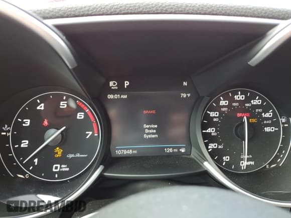 ✅ 2019 Alfa Romeo Giulia Ti • VIN: ZARFANBN4K7615907 • Лот: 65983195. Опубликован ранее на Copart с пробегом 107 948 миль. Бесплатный доступ к архиву аукционных продаж из США и подробный отчёт об истории автомобиля на DreamBid. Изображение 9.