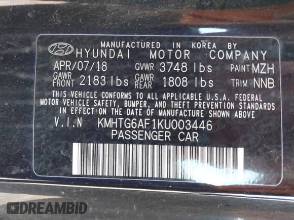 2019 Hyundai Veloster Premium z VIN KMHTG6AF1KU003446, wystawiony jako IAAI lot #42551823 z przebiegiem 93 296 mil mil oraz . Historia ofert i sprzedaży dostępna na DreamBid. Obrazek 9.