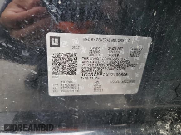 ✅ 2018 Chevrolet Silverado 1500 Custom • VIN: 1GCRCPECXJZ109606 • Лот: 61994534. Опубликован ранее на Copart с пробегом Не указан. Бесплатный доступ к архиву аукционных продаж из США и подробный отчёт об истории автомобиля на DreamBid. Изображение 12.
