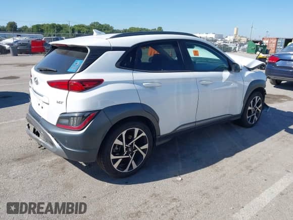2023 Hyundai Kona Limited with VIN KM8K53A36PU934537, listed as a IAAI auction lot 43057626 with 45,217 mi miles and . Bid and sale history available at DreamBid. Image 4.